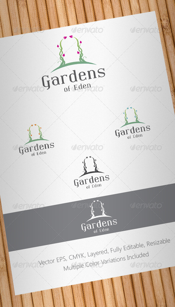 Gardens of Eden Logo Template - Nature Logo Templates