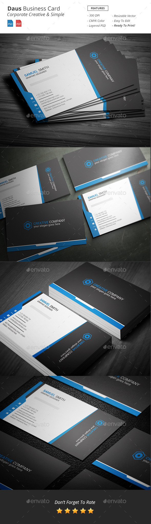 Daus - Corporate Business Card - Corporate Business Cards