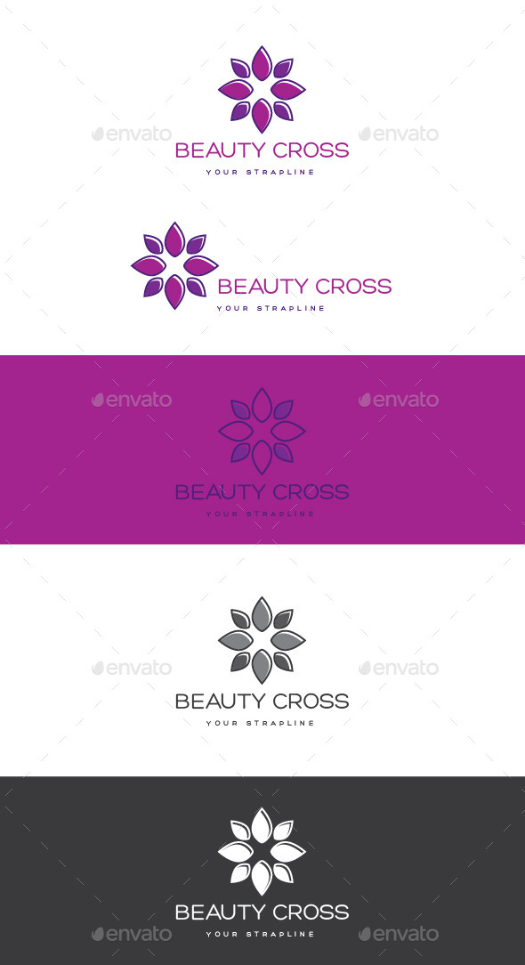 Beauty Cross Logo - Nature Logo Templates