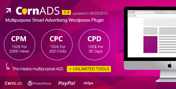 CornADS 1.5.2 - Multipurpose Smart Advertising Wordpress Plugin - CodeCanyon Item for Sale