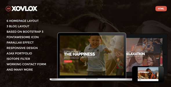 Incredible Xovlox - One Page Parallax Portfolio HTML Template