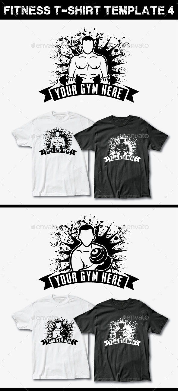 Download Fitness T-Shirt Template 4 by shazidesigns | GraphicRiver