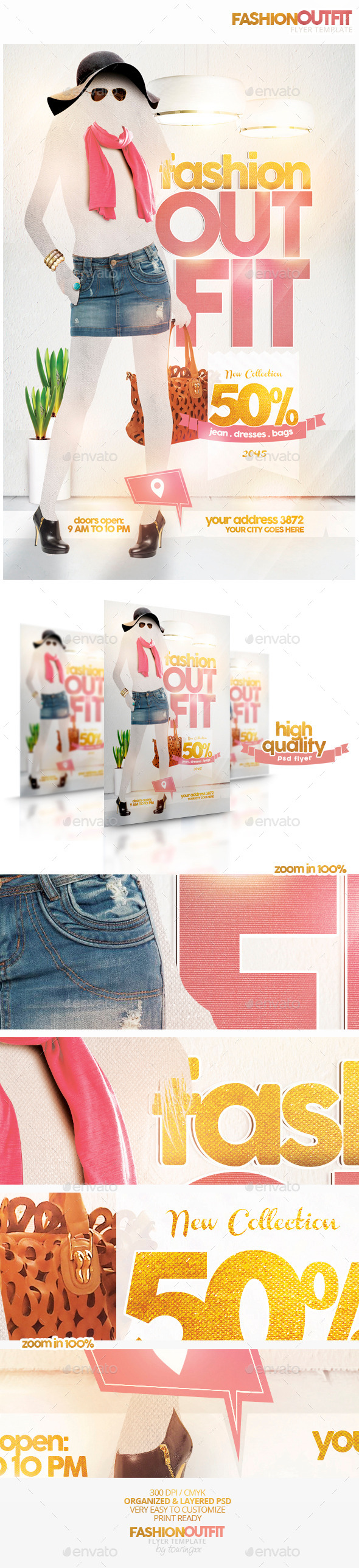 Fashion Outfit Flyer Template - Flyers Print Templates