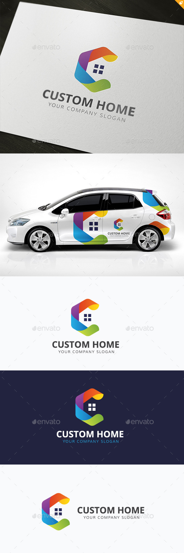 Custom Home - Buildings Logo Templates