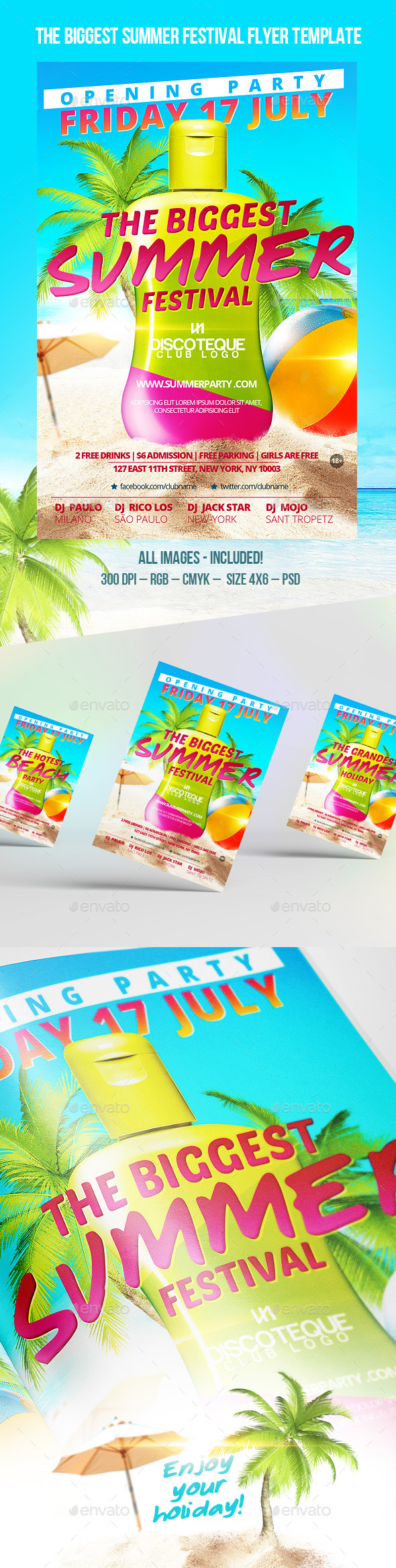 Summer Flyer - Clubs & Parties Events