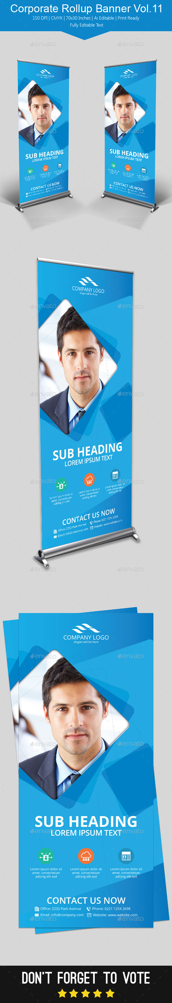 Corporate Rollup Banner Vol.11 - Signage Print Templates