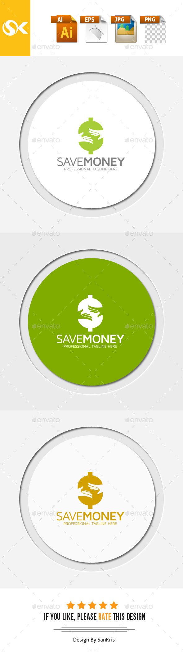 Save Money - Letters Logo Templates