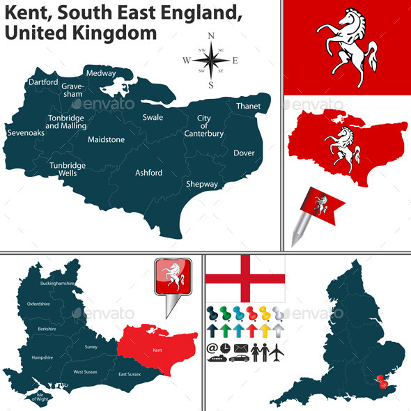 Kent South East England UK - Travel Conceptual
