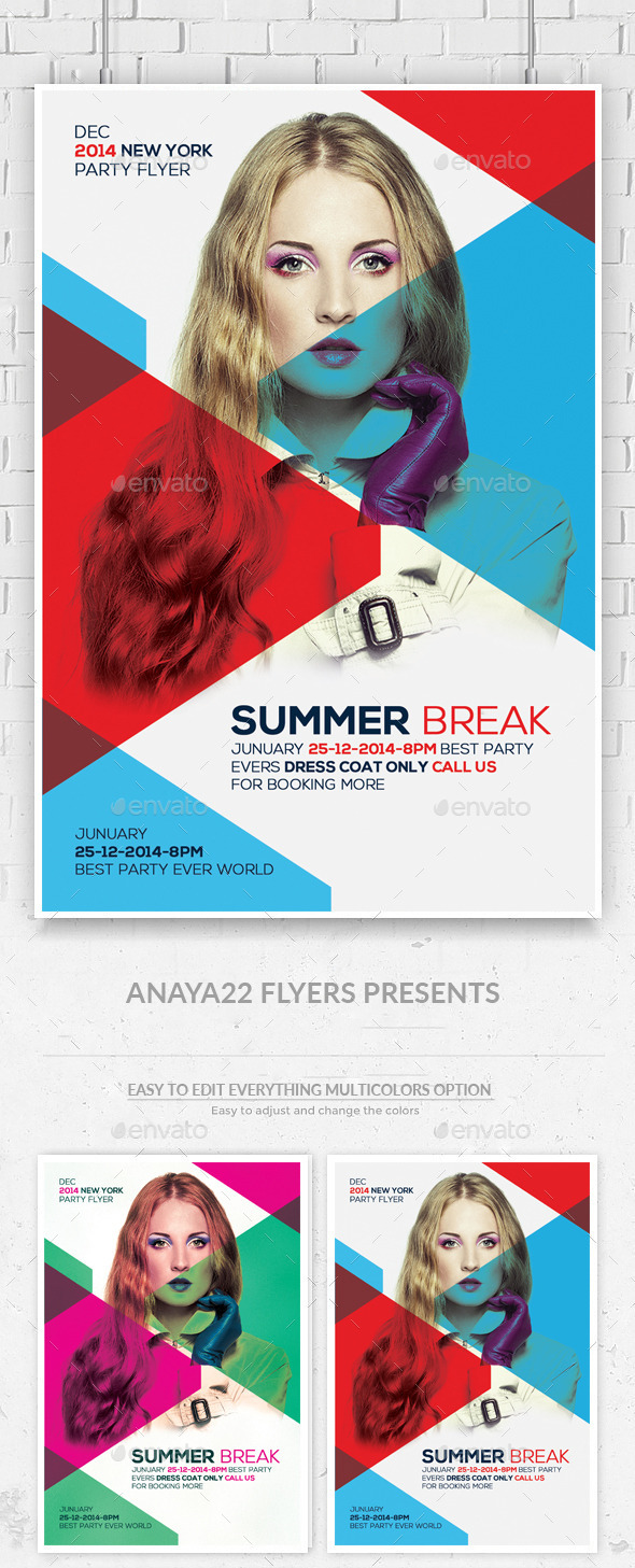 Summer Break Flyer Template - Clubs & Parties Events
