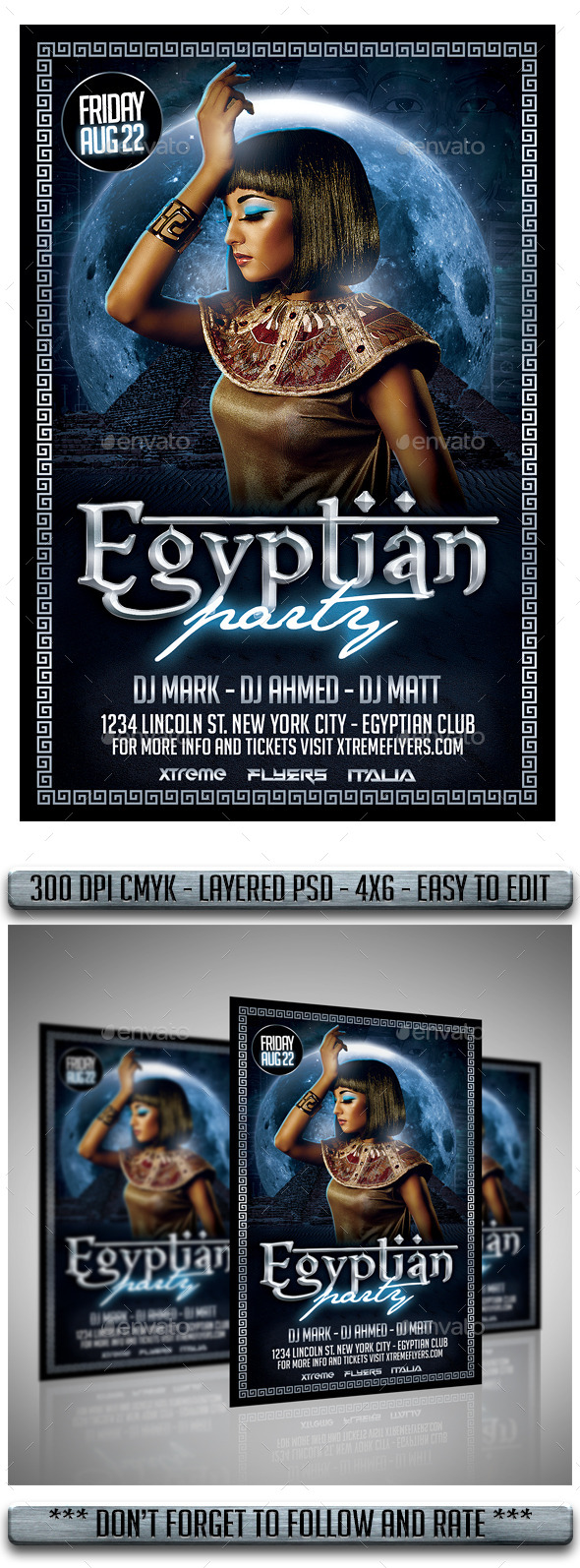 Egyptian Night Flyer - Events Flyers