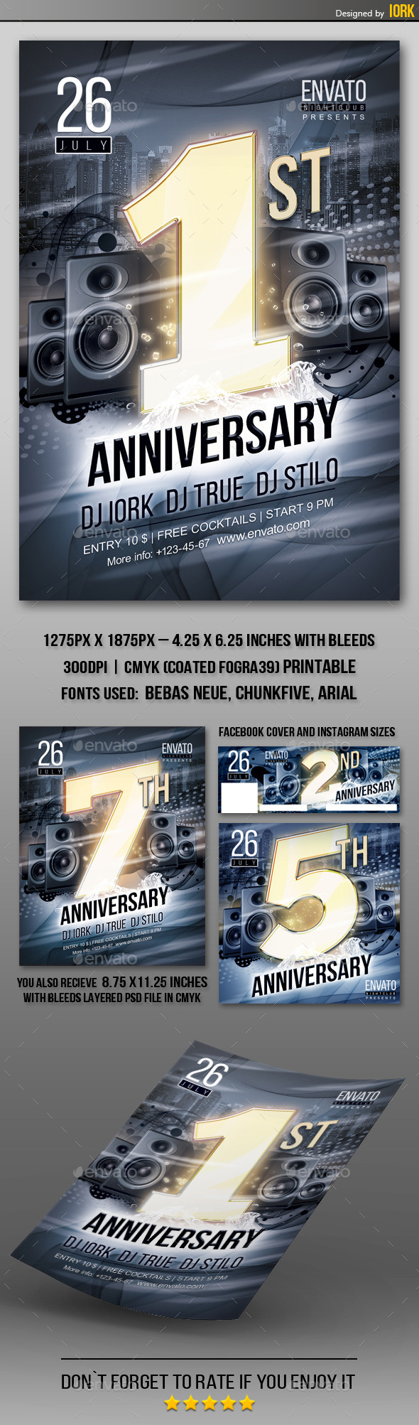 Anniversary Party Flyer - Flyers Print Templates