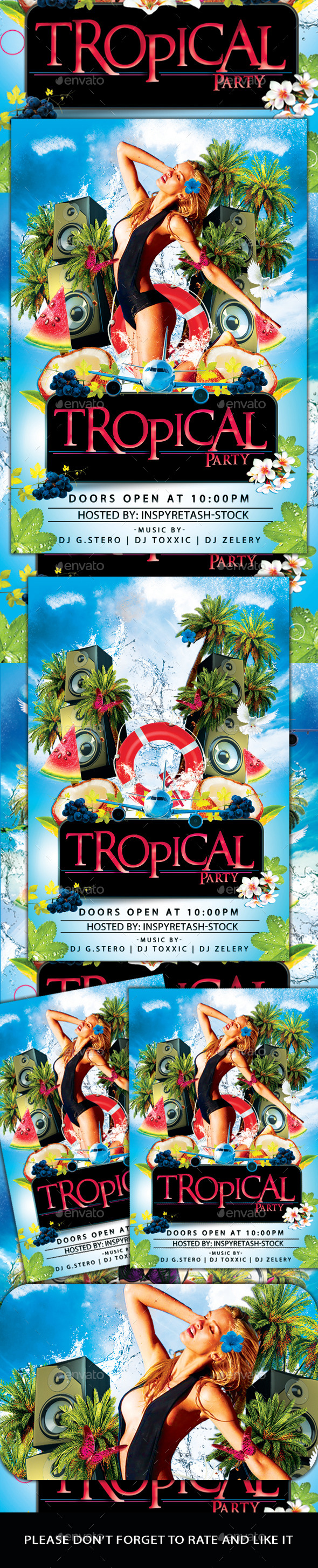 Tropical Party Flyer - Events Flyers