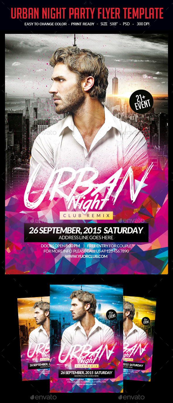 Urban Night Party Flyer Template - Events Flyers