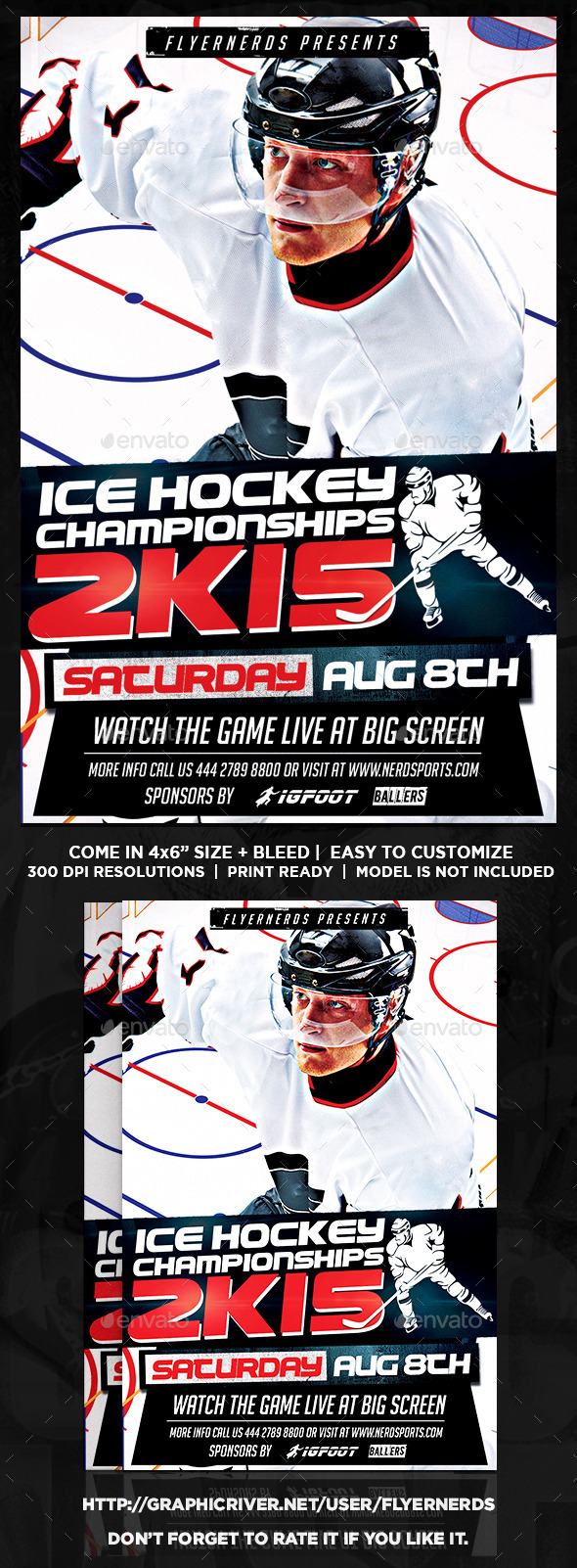 Ice Hockey Championships 2K15 Sports Flyer - Sports Events