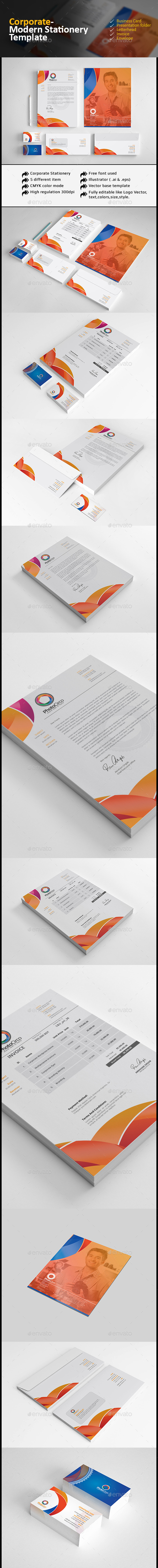 Corporate Modern Stationery - Stationery Print Templates