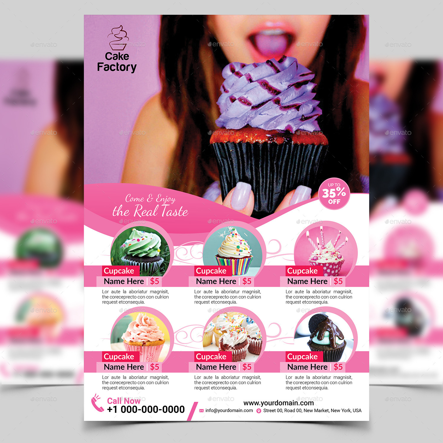 Cupcake Flyer Template, Print Templates | GraphicRiver