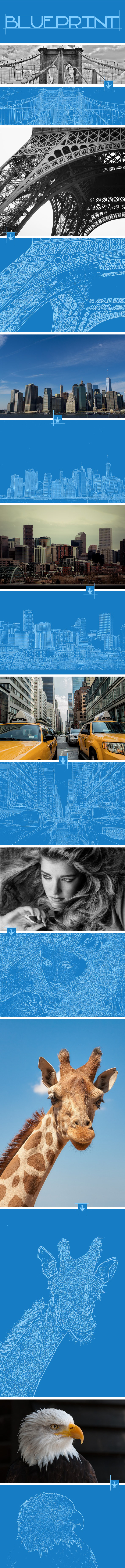 Blueprint Photoshop Action - Photo Effects Actions