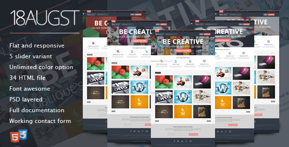 18augst Flat and - ThemeForest 5330325