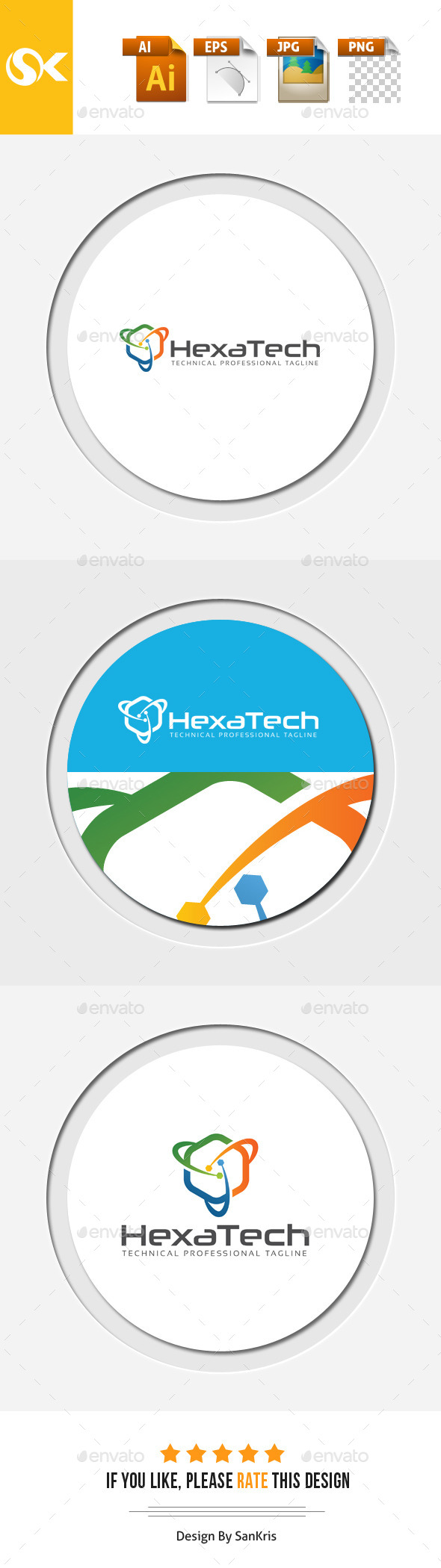 Hexa Technology - Symbols Logo Templates