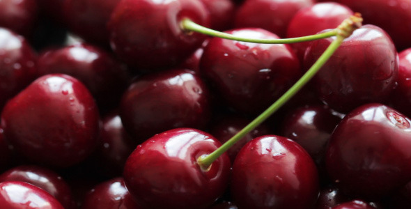 Rotating Ripe Cherries 8, Stock Footage 