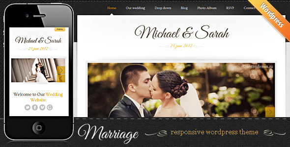Marriage - Responsive Wedding WordPress Theme - Wedding WordPress