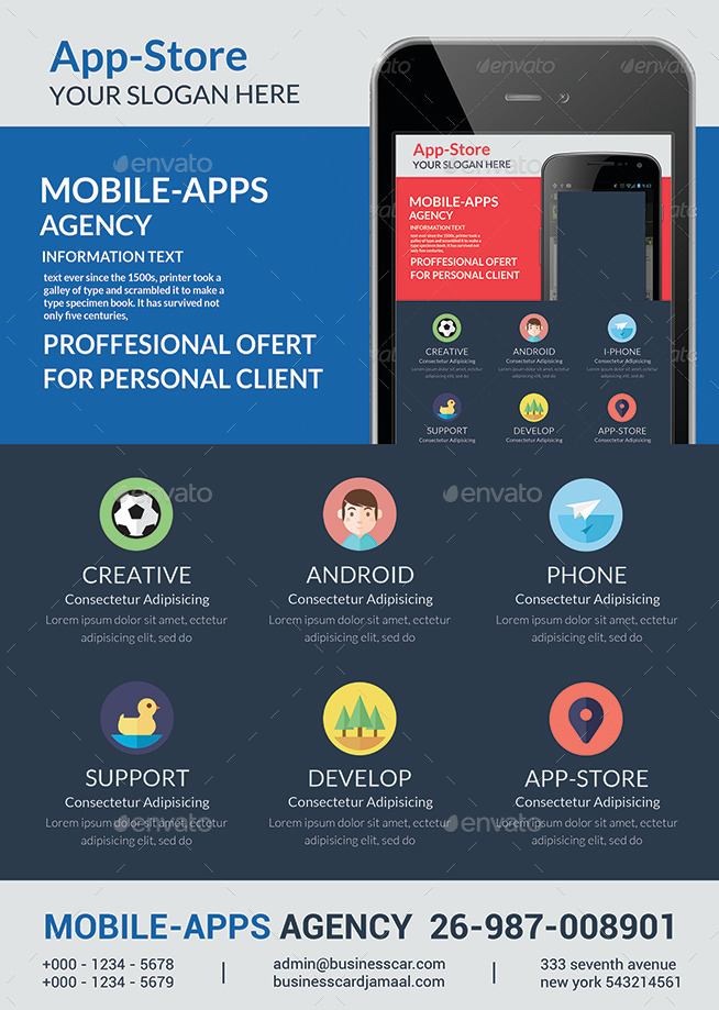 mobile app flyer templates