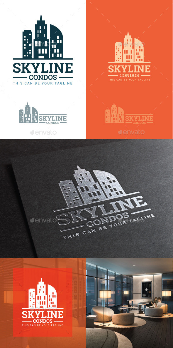 Condo development vector logo - Buildings Logo Templates