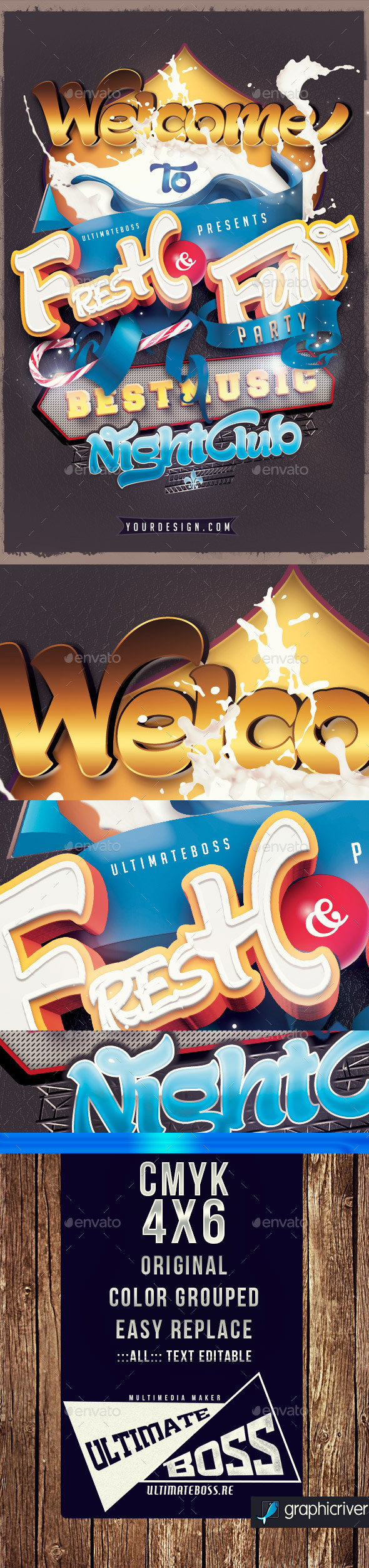 Fresh and Fun Party - Flyers Print Templates