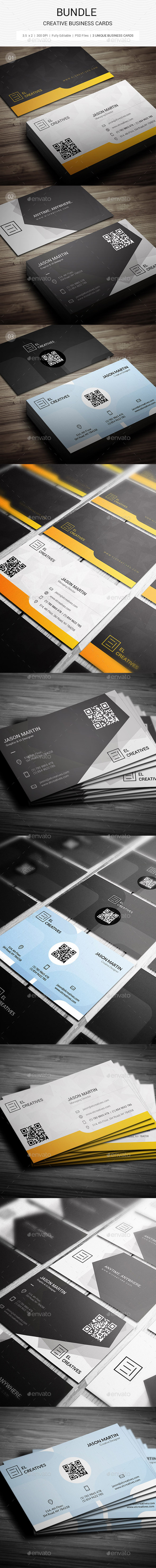 Bundle - Creative Corporate Business Cards - 129 - Creative Business Cards
