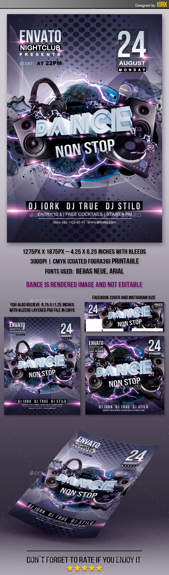Dance Non Stop Flyer - Clubs & Parties Events
