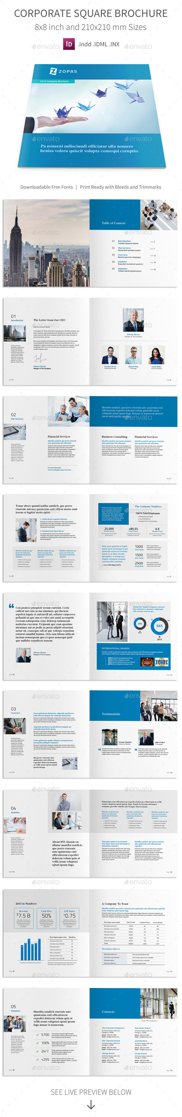 Corporate Company Square Brochure - Corporate Brochures