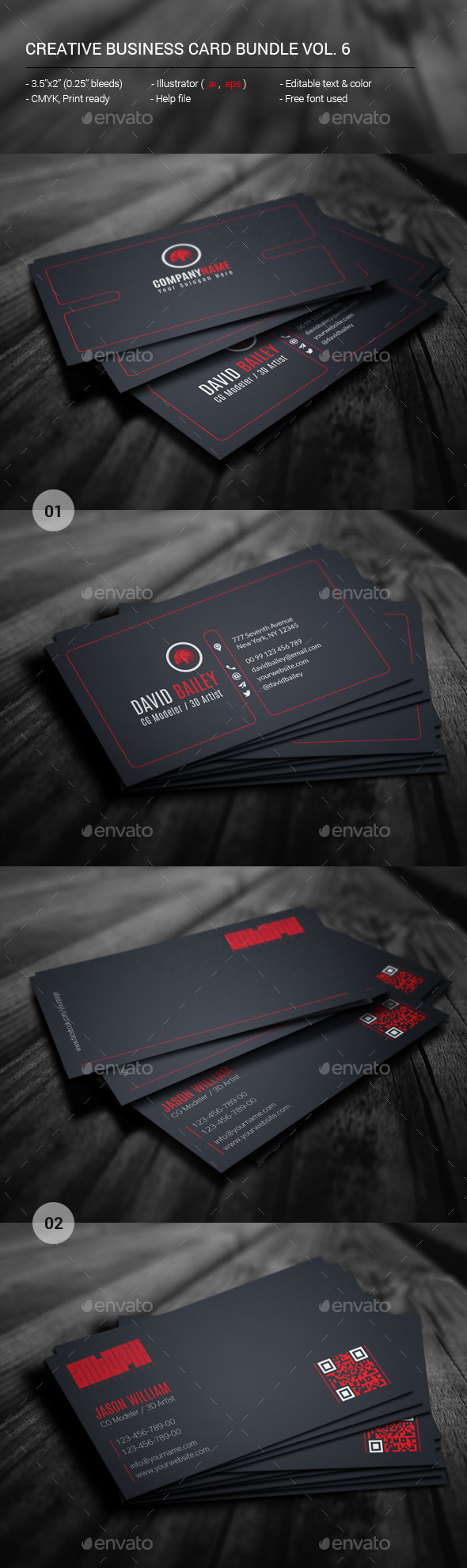 Creative Business Card Bundle Vol. 6 - Creative Business Cards
