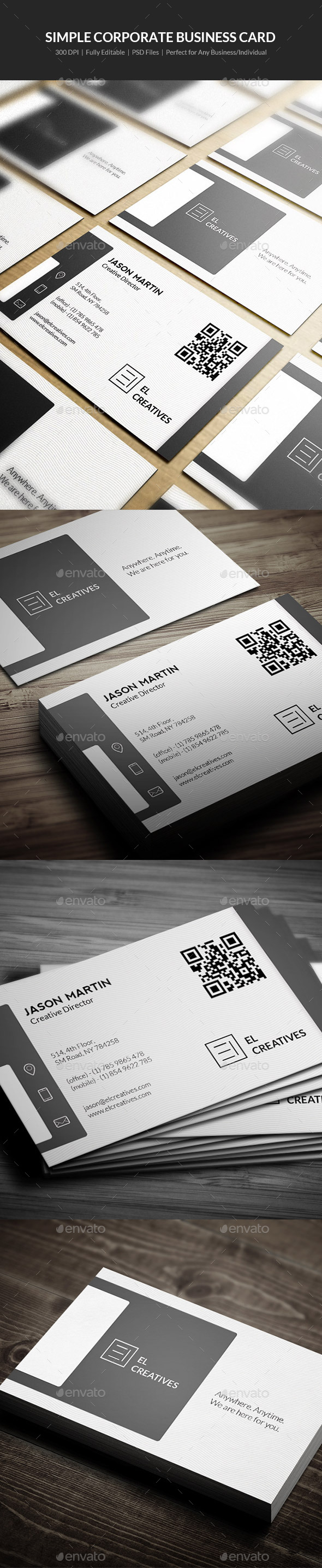 Simple Corporate Business Card - 39 - Corporate Business Cards