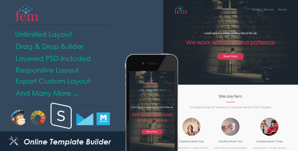 Fem - Responsive Email + StampReady Builder