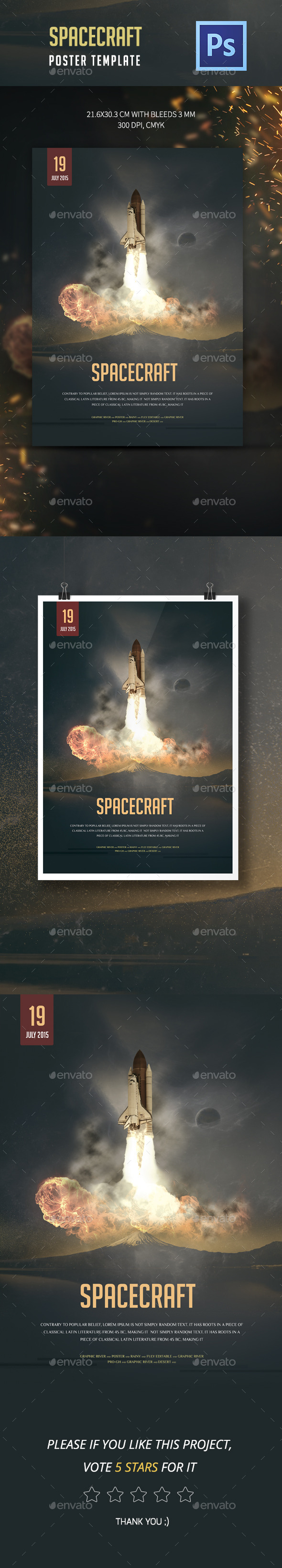 Spacecraft Poster Template - Events Flyers