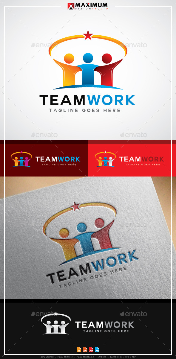 TeamWork Logo - Humans Logo Templates