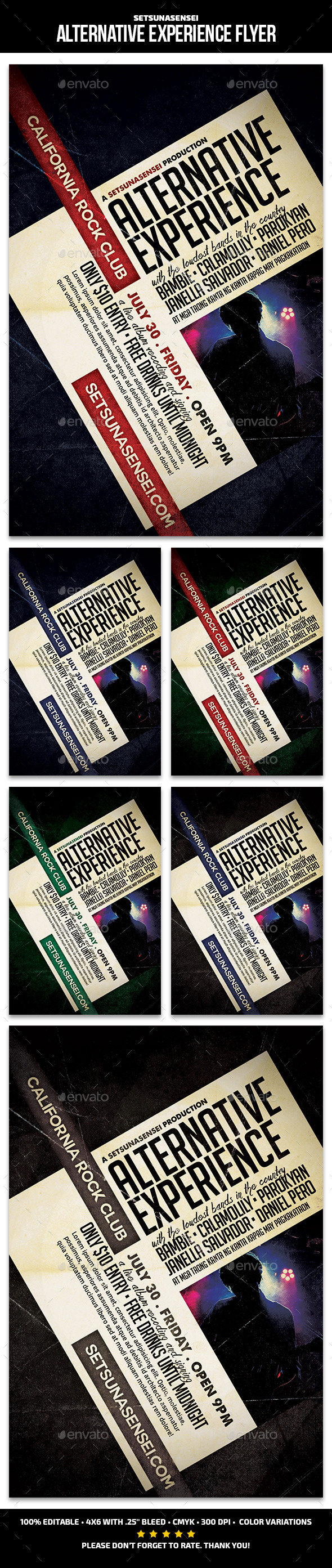 Alternative Experience Flyer - Concerts Events