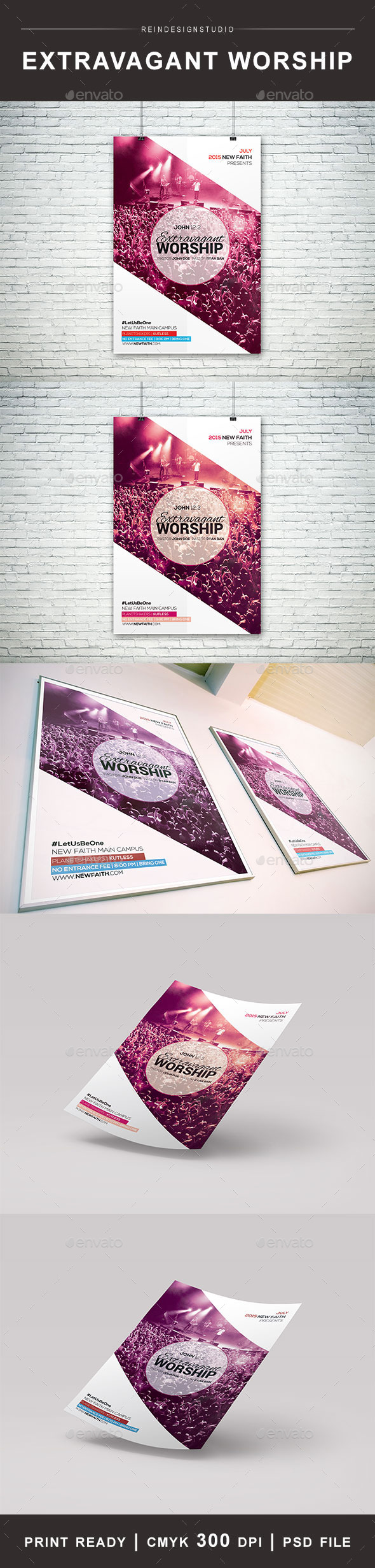Extravagant Worship Church Flyer - Church Flyers