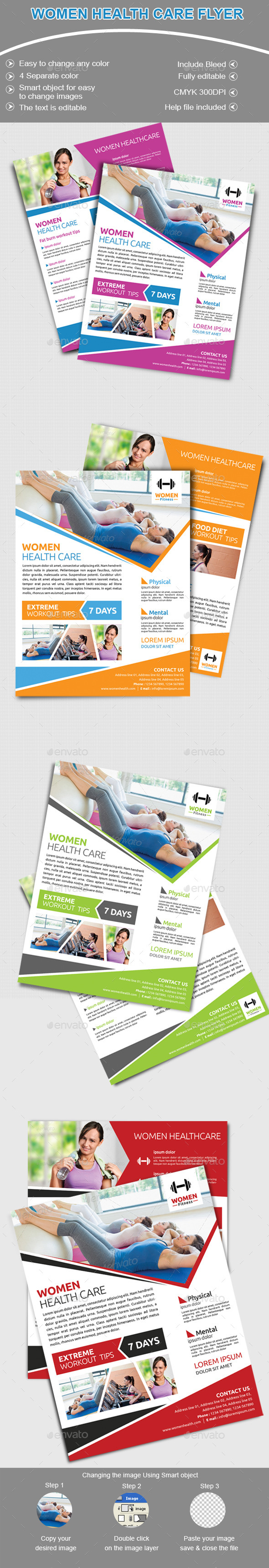 Women Health Care Club Flyer - Flyers Print Templates