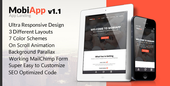 MobiApp - Responsive - ThemeForest 8730363