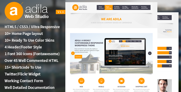 Adila: Multipurpose Business - ThemeForest 5289022