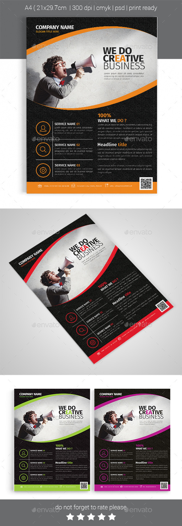 A4 Corporate Business Flyer Template Vol 04 - Corporate Flyers