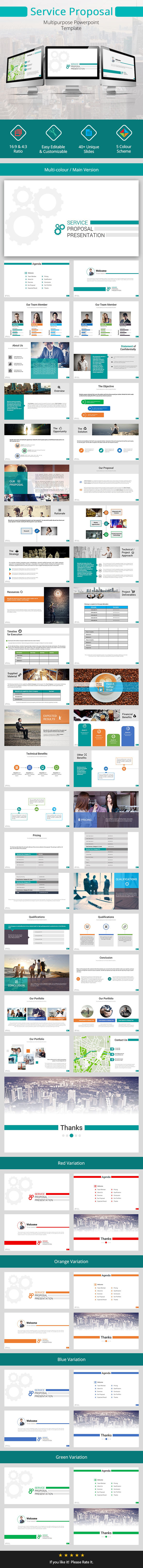 Service Proposal Presentation - Business PowerPoint Templates