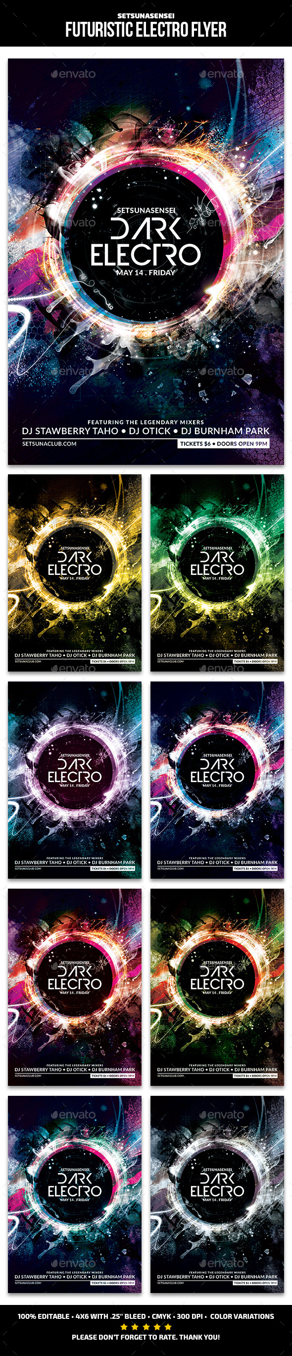 Futuristic Electro Flyer - Clubs & Parties Events