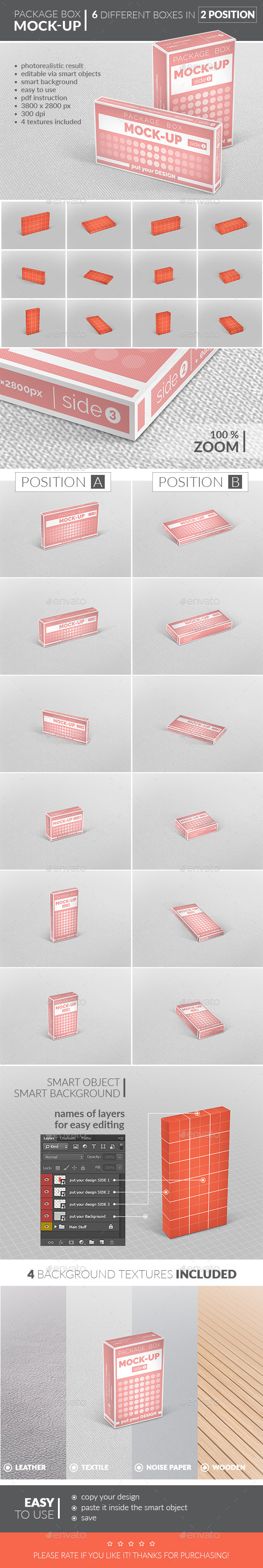 Package Box Mock-Up - Miscellaneous Print