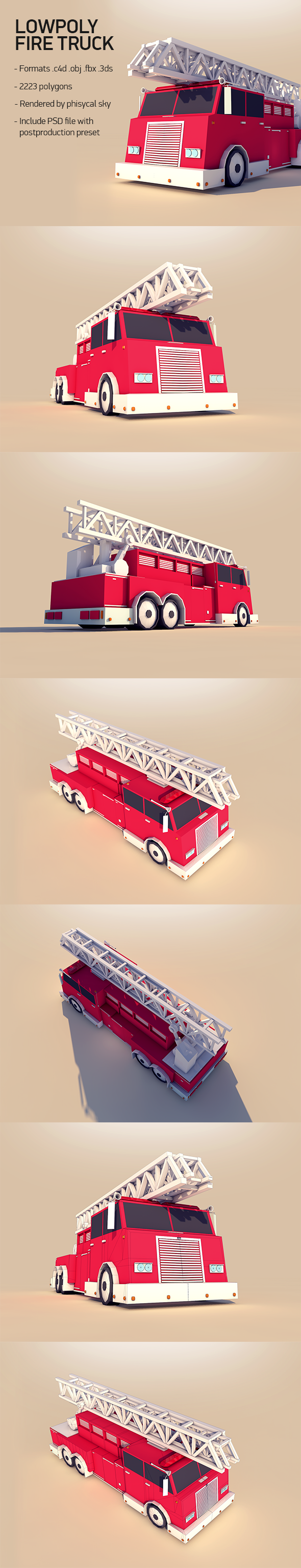 Fire Truck - 3Docean 11967711