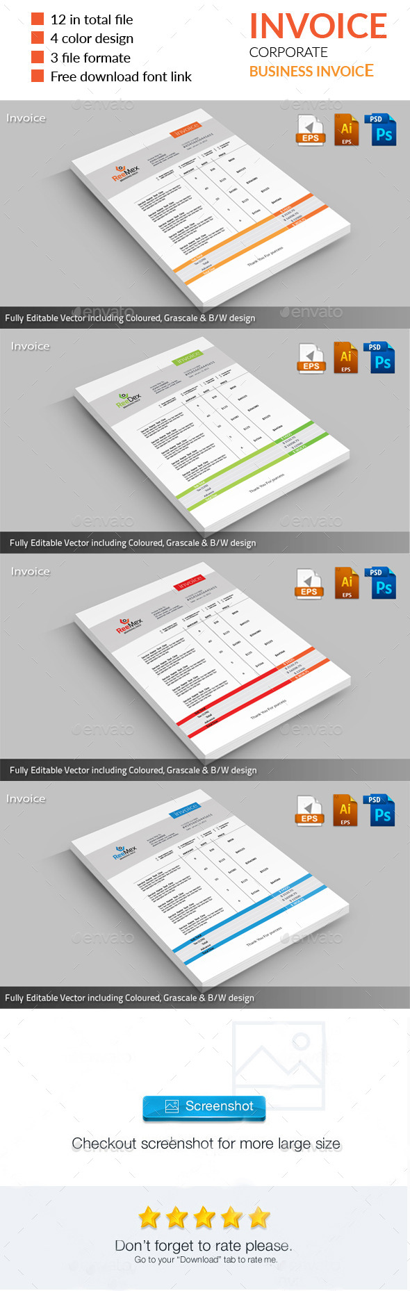 ReeMex Corporate Invoice - Proposals & Invoices Stationery
