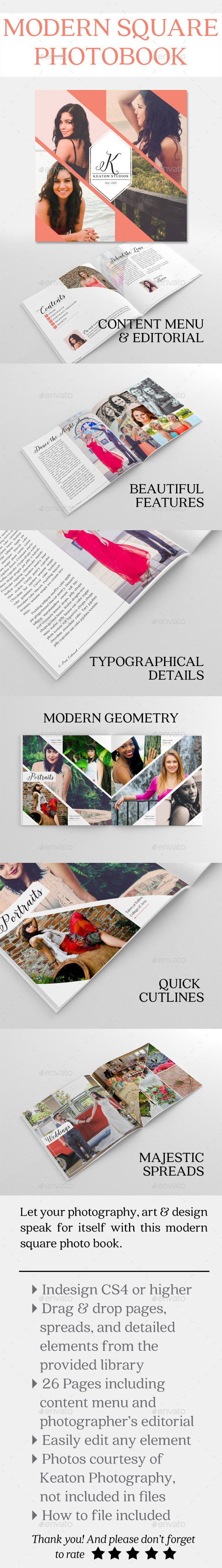 Modern Square Photo Book - Portfolio Brochures