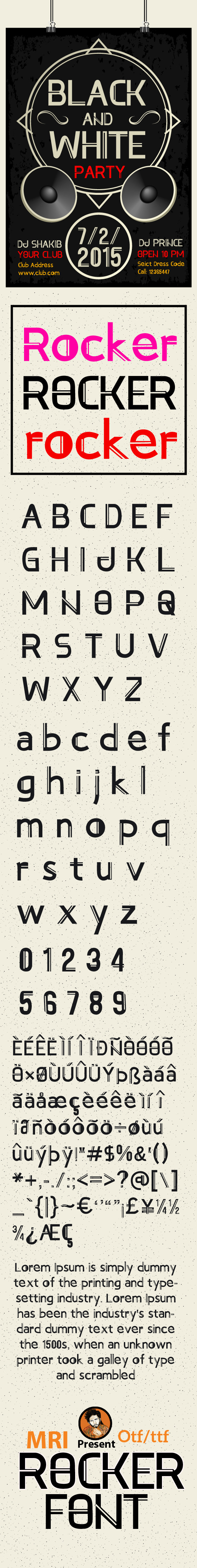 Rocker Font - Decorative Fonts