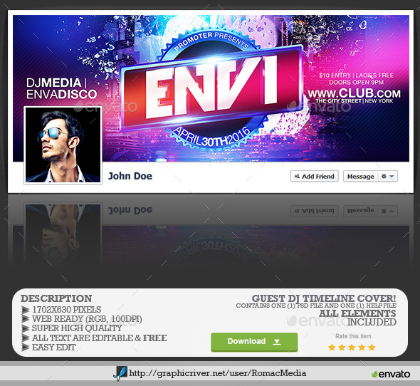 Guest DJ Facebook Timeline Cover - Facebook Timeline Covers Social Media